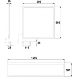 Dalle LED 40W - 600x600mm