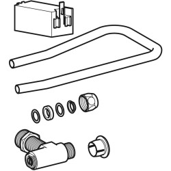 Kit de racccordement d'eau à l'arrière pour réservoirs apparents AP140 de Geberit