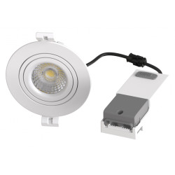 Spot blanc orientable en tous sens à 360°, encastrable à LED 8W