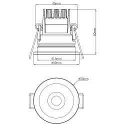 Réflecteur doré pour spot encastré basse luminance LED 5W