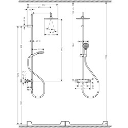 *Colonne de douche thermostatique Hansgrohe