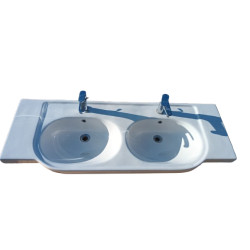 Lavabo céramique double vasque