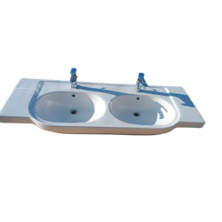 Lavabo céramique double vasque